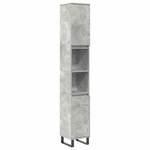 vidaXL Ensemble de meubles de salle de bain 3 Pièces gris béton