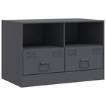 vidaXL Meubles TV 2 Pièces anthracite 67x39x44 cm acier