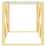 vidaXL Table basse 110x45x45 cm acier inoxydable et verre