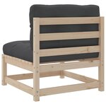 vidaXL Salon de jardin 7 Pièces avec coussins bois de pin massif