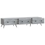 vidaXL Meuble TV Sonoma gris 147 x 34 5 x 30 cm Bois d'ingénierie