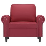 vidaXL Fauteuil Rouge bordeaux 60 cm Similicuir