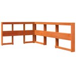 vidaXL Lit bibliothèque sans matelas cire marron 120x190cm pin massif