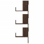 vidaXL Étagère d'angle murale chêne marron 45x45x147cm bois ingénierie