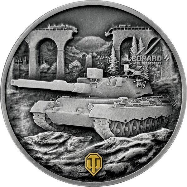 Pièce de monnaie en Argent 2 Dollars g 31.1 (1 oz) Millésime 2025 Armored Vehicles LEOPARD