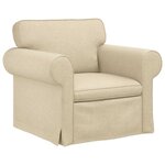 vidaXL Canapé 2 Pièces Crème 245 x 82 x 80 cm tissu