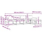 vidaXL Ensemble de canapés d'extérieur 5 Pièces Naturel et Beige