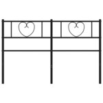 vidaXL Tête de lit métal noir 120 cm