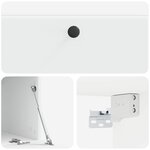 vidaXL Meuble TV mural 78 5 x 41 x 30 cm Blanc Bois d'ingénierie