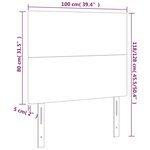 vidaXL Têtes de lit 2 Pièces Marron Foncé 100x5x78/88 cm Tissu