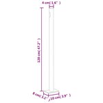 vidaXL Auvent latéral rétractable Rouge 200x1000 cm