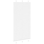vidaXL Store plissé blanc 105x200cm largeur du tissu 104 4cm polyester