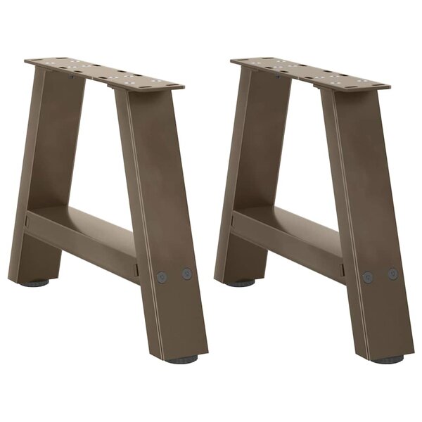 vidaXL Pieds de table basse en forme de A  2 pièces  50 x (30-31) cm  acier