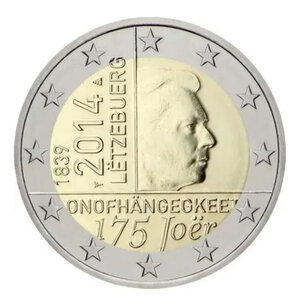 2 euros commémorative Luxembourg 2014 - Indépendance.