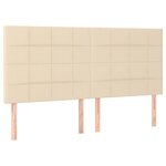 vidaXL Sommier à lattes de lit avec matelas Crème 200x200 cm Tissu