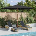 vidaXL Parasol d'extérieur avec mât en bois 350 cm Anthracite