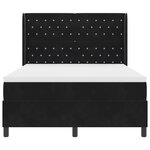 VidaXL Lit Box Spring avec Matelas et LED Noir 140x190 cm Velours