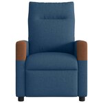 vidaXL Fauteuil inclinable de massage électrique Bleu Tissu