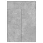 vidaXL Armoire à chaussures Gris béton 60x35x84 cm Bois d'ingénierie