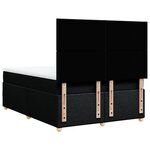 vidaXL Sommier à lattes de lit avec matelas Noir 140x190 cm Tissu