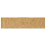 vidaXL Tapis de surface Rectangulaire Marron 80 x 400 cm Jute