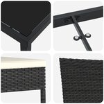 vidaXL Ensemble de Salle à Manger de Jardin 5 Pièces Noir Poly Rattan