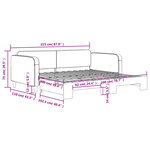 vidaXL Lit de jour avec gigogne sans matelas gris clair 100x200 cm