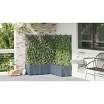 vidaXL Pots de jardin Gris clair 120 x 120 x 142 cm Acier