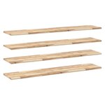 vidaXL Étagères flottantes 4 Pièces 140x30x2 cm acacia massif non traité