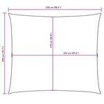 vidaXL Voile de parasol tissu oxford rectangulaire 2x2 5 m beige
