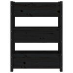 vidaXL Jardinière Noir 77x25x104 5 cm Bois massif de pin