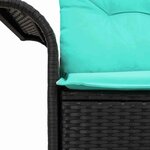 vidaXL Canapé de jardin avec coussin 141 x 62 x 69 cm polyrotin