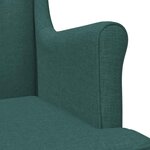 vidaXL Fauteuil Vert foncé Tissu