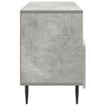 vidaXL Meuble TV Gris béton 102 x 34 5 x 50 cm Bois d'ingénierie