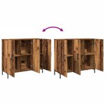 vidaXL Buffet vieux bois 90x34x80 cm bois d'ingénierie