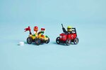 LEGO City - Ensemble de Bolides de Course : Camion de Pizza contre Camion de Pompiers - 60458