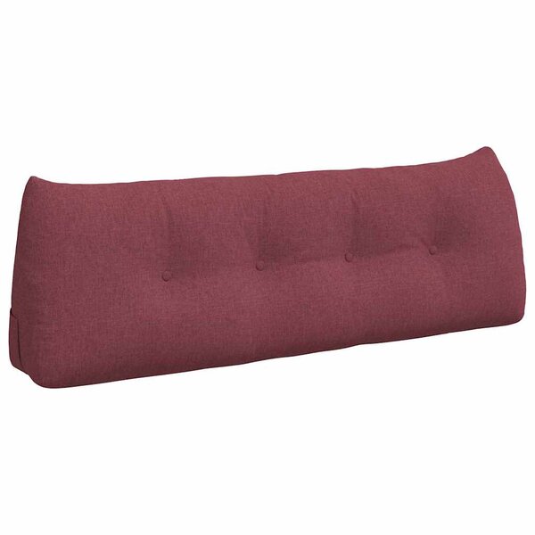 vidaXL Coussin de Dos Bordeaux 140 x 24 x 50 cm tissu