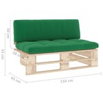 vidaXL Canapé central palette de jardin bois de pin imprégné