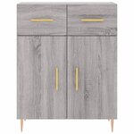 vidaXL Buffet haut Sonoma gris 69 5x34x180 cm Bois d'ingénierie