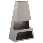 brasero vidaXL avec rangement pour bûches 60x35x100 cm en acier Weathering