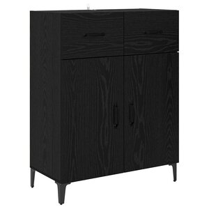 vidaXL Buffet Chêne noir 69 5 x 34 x 90 cm Bois d'ingénierie