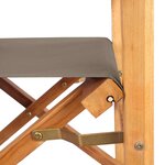 vidaXL Chaise de directeur 100  Polyester Teck Solide