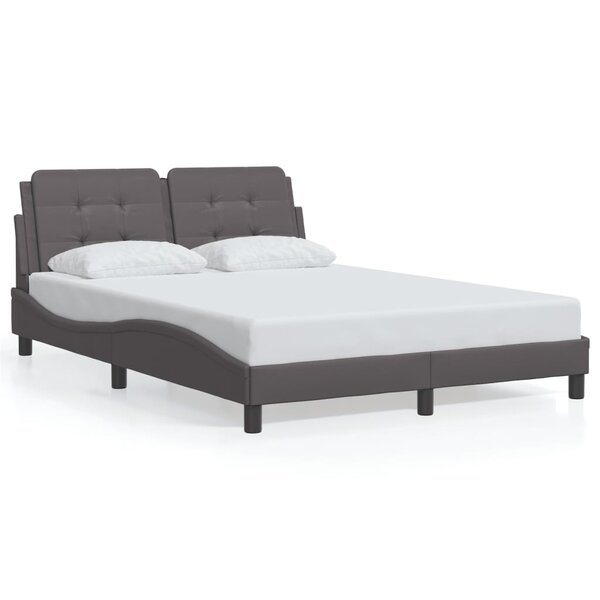vidaXL Cadre de lit sans matelas gris 140x200 cm similicuir