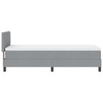 vidaXL Lit à ressorts avec matelas Gris clair 80 x 200 cm tissu