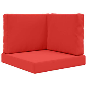 vidaXL Coussin de canapé d'extérieur 3 Pièces Rouge Polyester