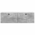 vidaXL Meuble TV mural 98 x 31 x 30 cm Gris béton Bois d'ingénierie