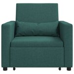 vidaXL Canapé Lit Simple Vert foncé 90 x 165 x 87 cm tissu