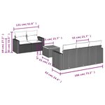 vidaXL Salon de jardin avec coussins 6 Pièces beige résine tressée