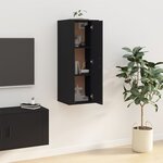 vidaXL Meuble TV mural Noir 40x34 5x100 cm