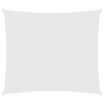 vidaXL Voile de parasol tissu oxford rectangulaire 2 5x3 m blanc